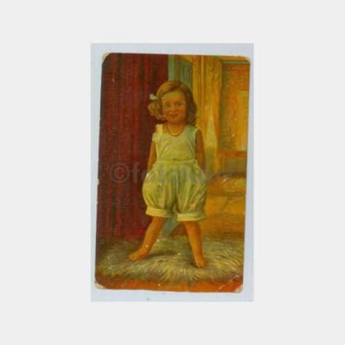 1924 Kız Çocuk Yabancı Baskı Kartpostal