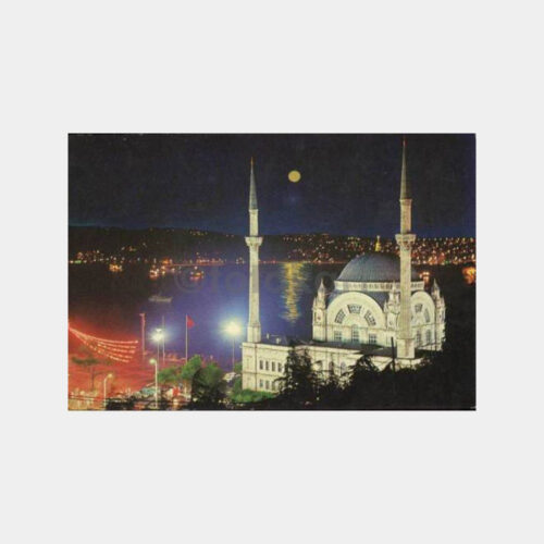 Dolmabahçe ve Boğaz Gece Görünüşü Kartpostal