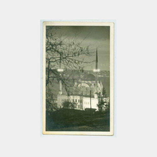 1937 Dolmabahçe Camii Gece Görünüş Kartpostal