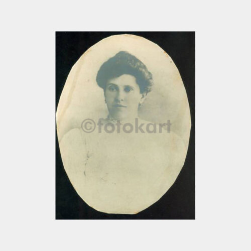 1900 Kadın Portre Oval Fotoğraf