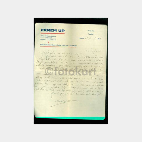 1943 Çakmakçılar - Tekstil Konulu Yazışma