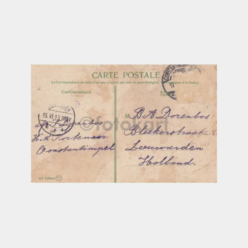 1913 İstanbul Dolmabahçe Saray Kapısı Konulu Kartpostal - Görsel 2