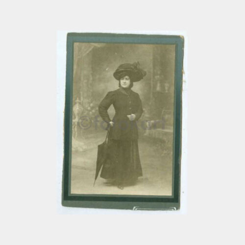 1900 Şapkalı Kadın Konulu Kabinet Fotoğraf