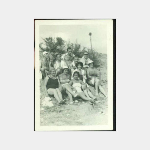 1940 Plaj Hatırası Bay ve Kadın Görünüşü Fotoğraf