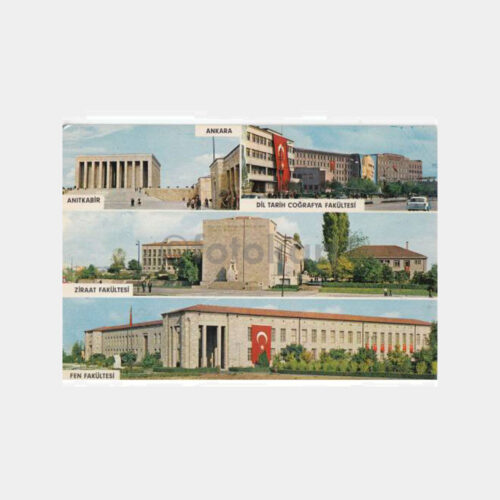 1978 Ankara Dil Tarih Okul Görünüş Kartpostal