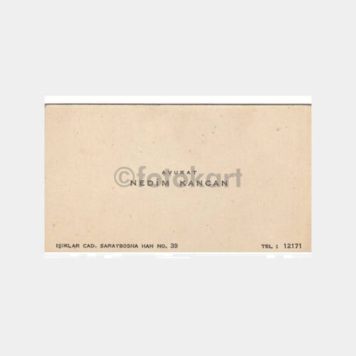 Ankara Avukat Nedim Kancan Kartviziti