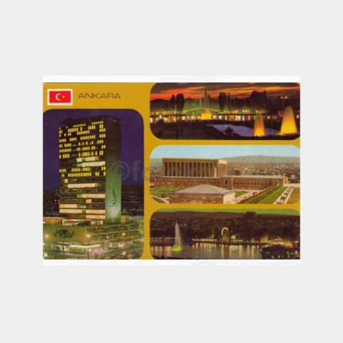 1980 Ankara Gece Görünüş Kartpostal