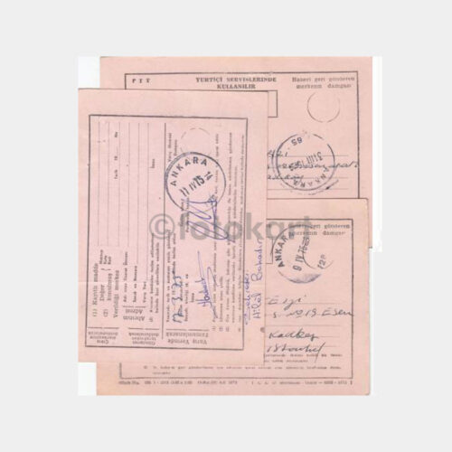 1975 Ankara Posta Damgalı 3 Adet Taahhütlü Kartı