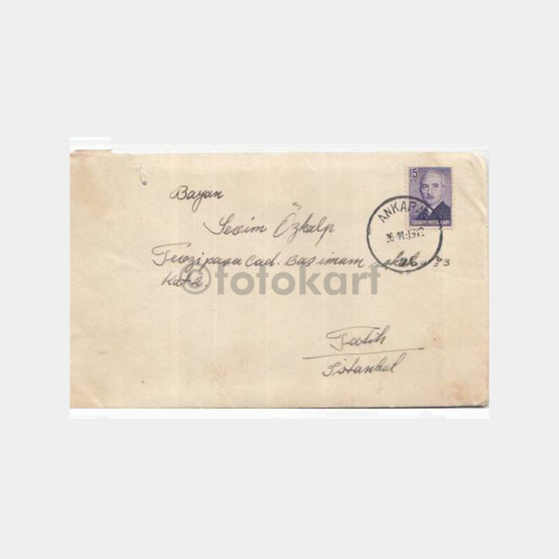 Türk Posta Tarihi -Ankara- Konulu Zarf