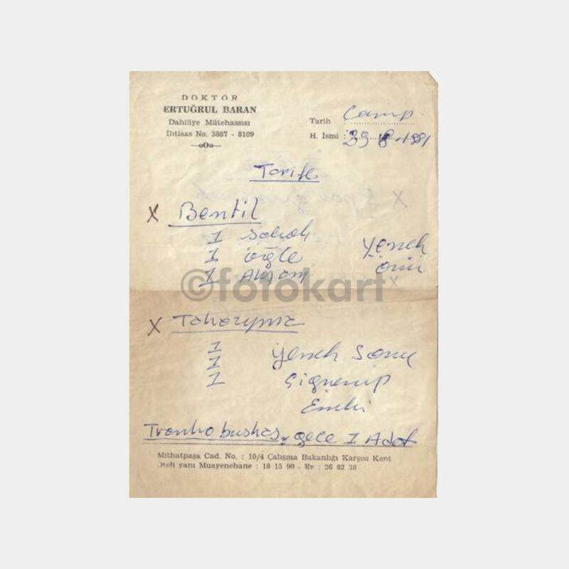 1981 Ankara Doktor Reçetesi