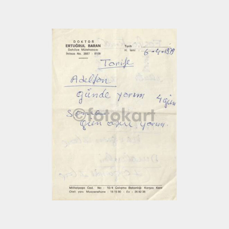 1979 Ankara Doktor Reçetesi