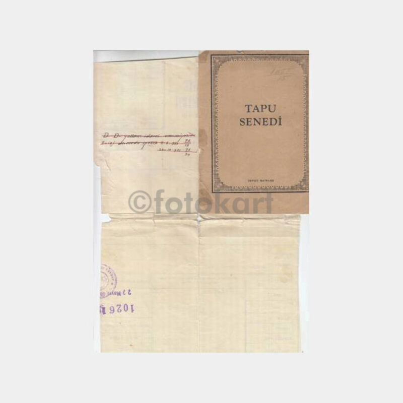 1933 Ankara Yenişehir Kagir Ev Tapu Belgesi - Görsel 2