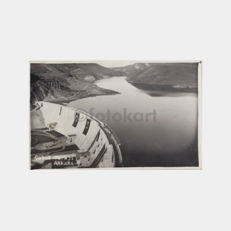 1940 Ankara Çubuk Barajı Görünüş Kartpostal
