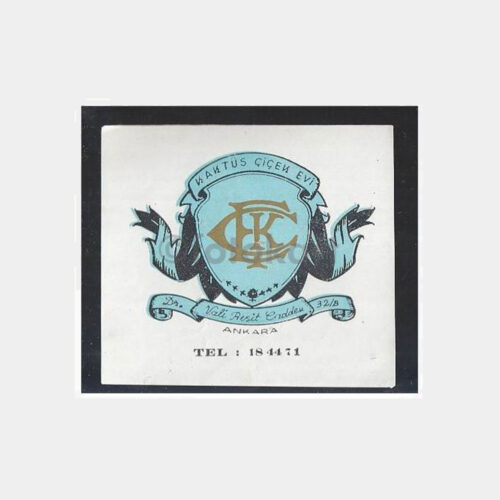 1960 Ankara Kaktüs Çiçek Etiketi