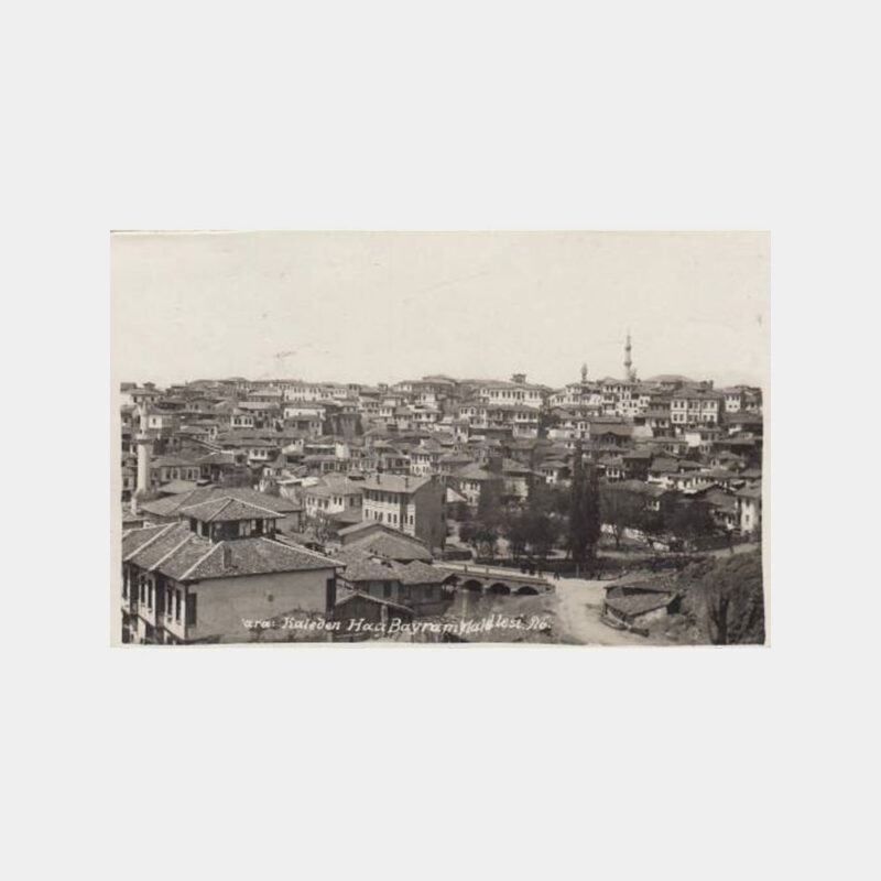 1930 Ankara Hacıbayram Ambulant Tren Damgalı Kart