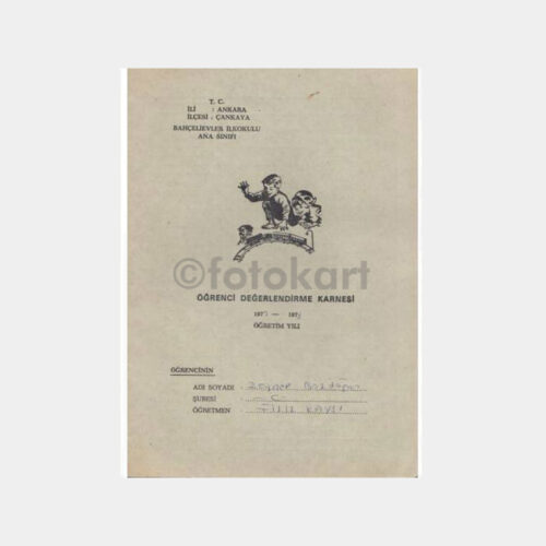 1977 Ankara Okul Karnesi