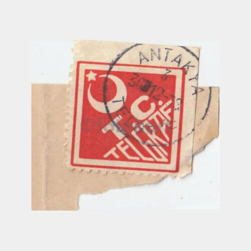 1939 Antakya Posta Damgalı Yeni Yıl Tebrik Telgrafı