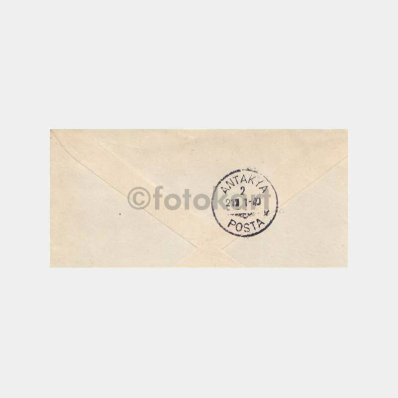1940 İstanbul Aksaray -Antakya Damgalı- Pullu Zarf - Görsel 2