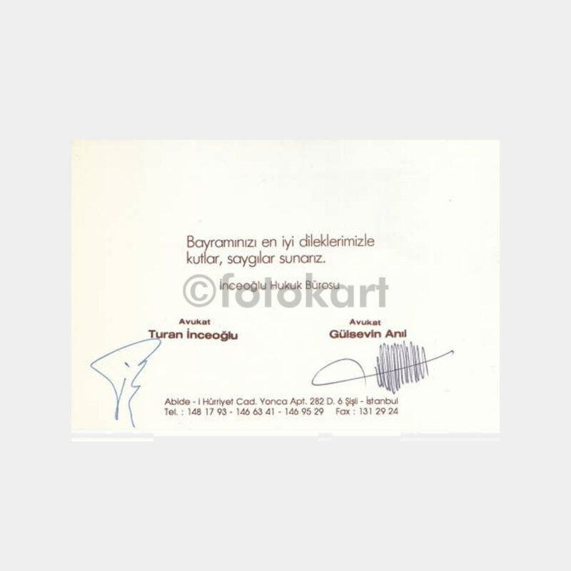1979 Avukat Tebrik Kartı