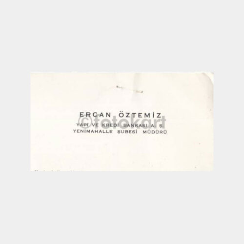 Yapı Kredi Bankası Müdürü Konulu Kartvizit