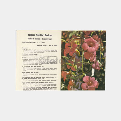 1968 T. Vakıflar Bankası İkramiye Kartı