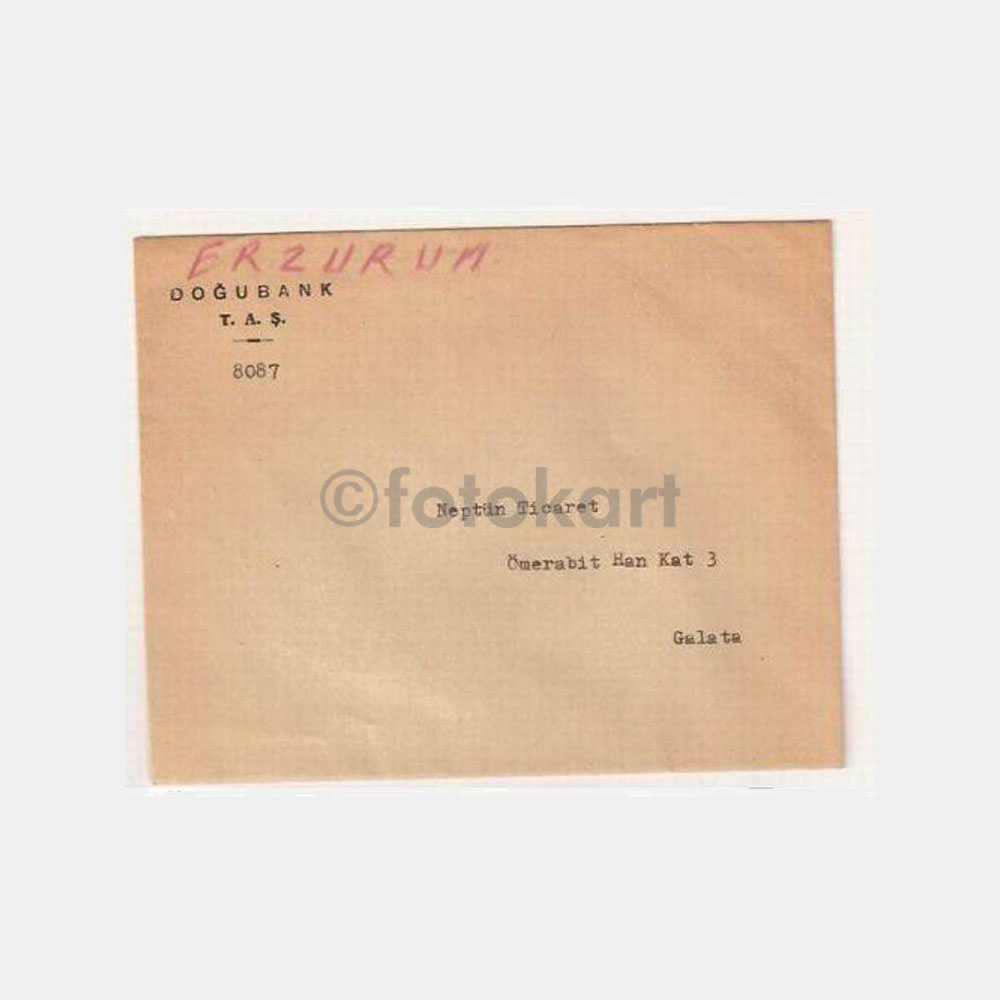 Doğubank T.A.Ş. Antetli Banka Zarfı