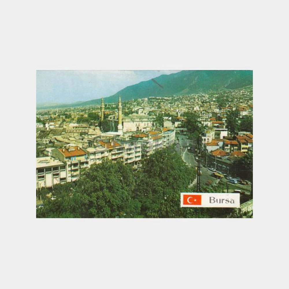 1980 Bursa Genel Görünüş Kartpostal