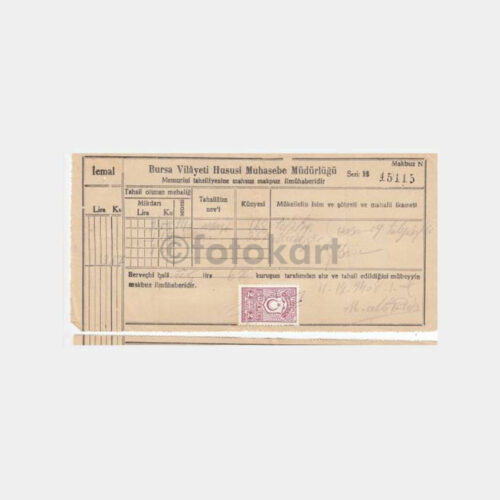 1940 Bursa Vergi Makbuzu