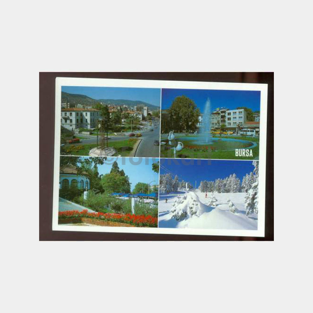 1990 Bursa Muhtelif Görünüş Kartpostal