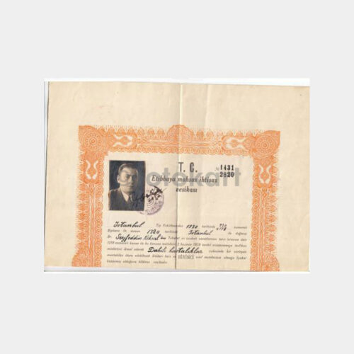 1935 Gülhane Heybeliada Şişli -İmzalı- Doktor Diploması