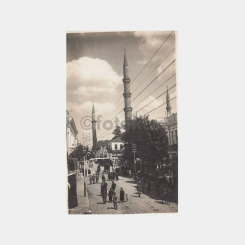 1933 Edirne Abacılarbaşı Caddesi Konulu Kartpostal