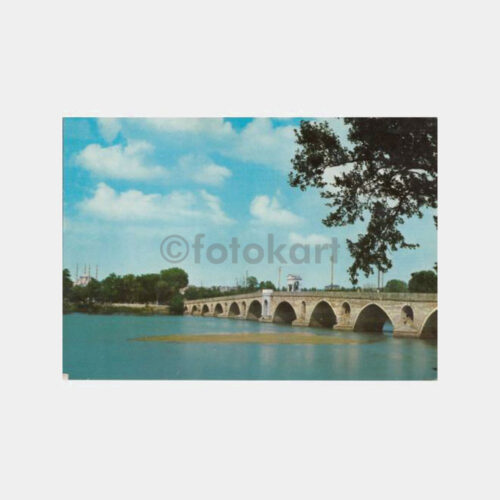 1971 Edirne Meriç Köprüsü Görünüş Kartpostal