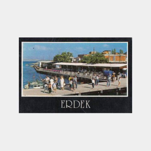 1975 Erdek Narlı İskelesi Görünüş Kartpostal