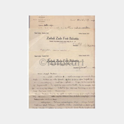 1938 Erenköy Mühendis 4 Adet Nostaljik Mektubu