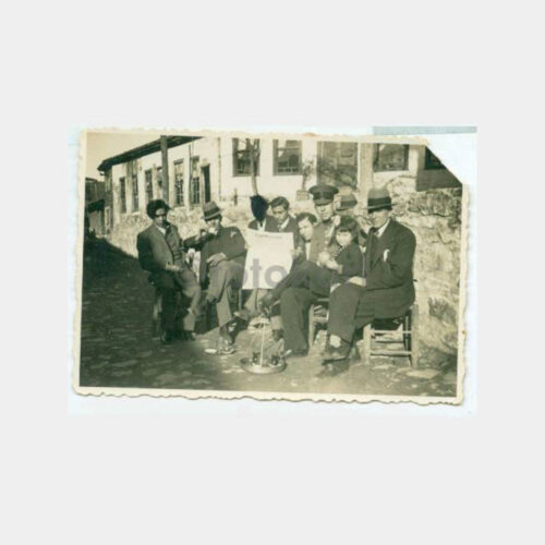 1935 Balya - Kahvede Bayram Grup Fotoğraf