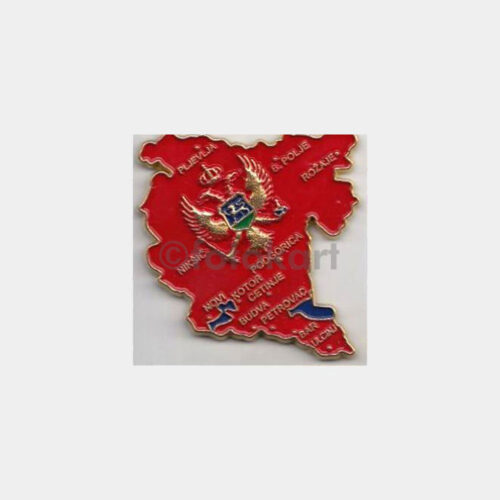 Karadağ Montenegro Harita Madeni Magnet