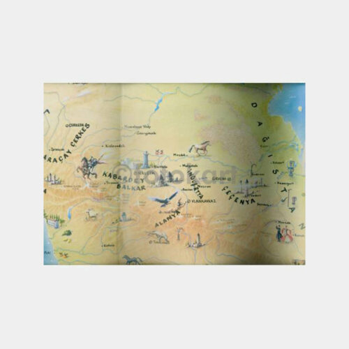 1996 Kafkasya Haritası ve Cumhuriyetler Broşür