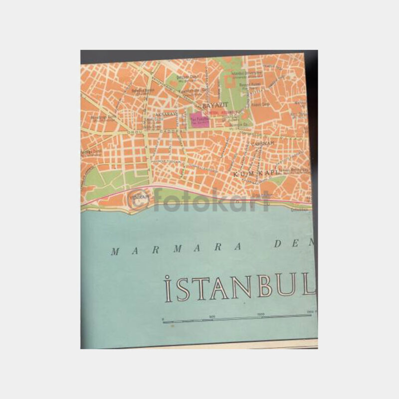 1960 İstanbul Haritası - Karton Baskı - Görsel 2