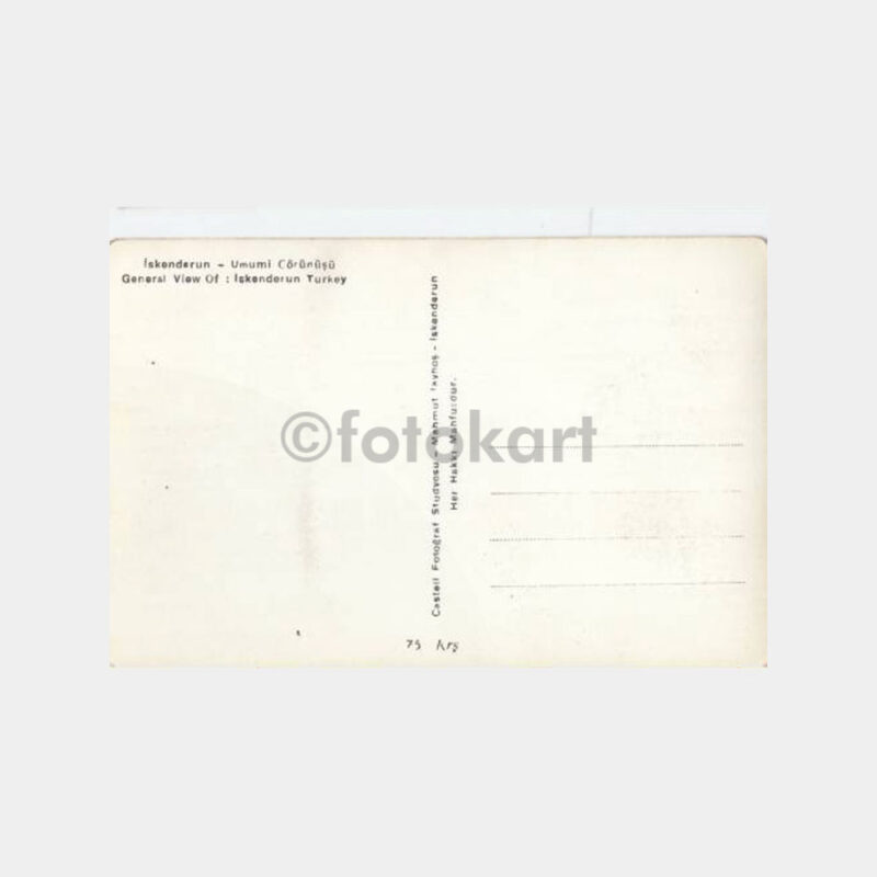 1960 İskenderun Genel Görünüş Kartpostal - Görsel 2