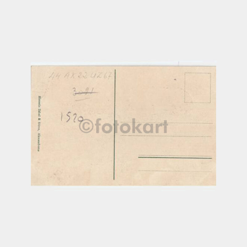 1905 İskenderun Osmanlı Savaş Gemisi Konulu Kartpostal - Görsel 2