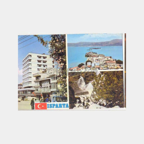Isparta Eğirdir-Aksu ve Şehir Kartpostal