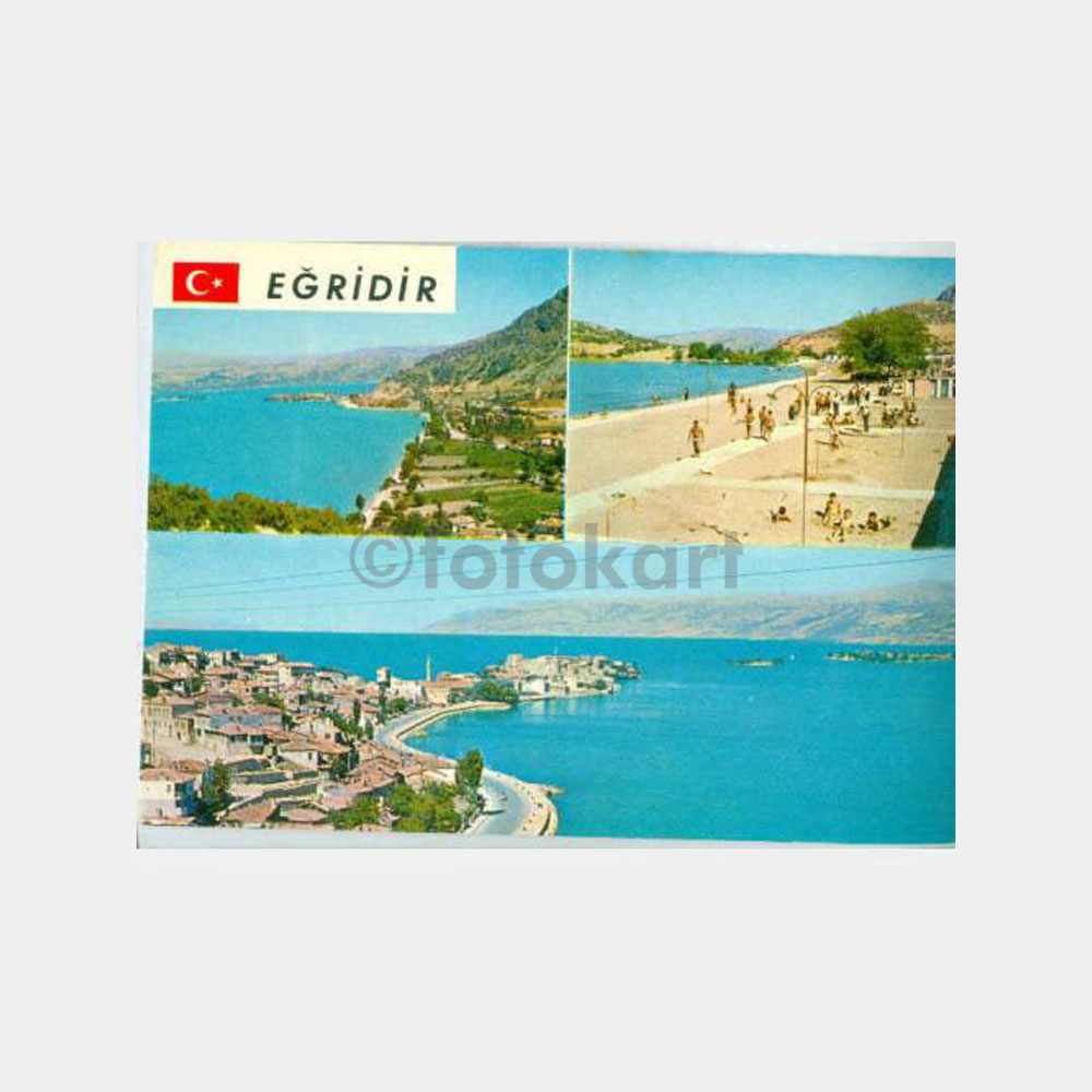 1970 Isparta Eğirdir Görünüş Kartpostal