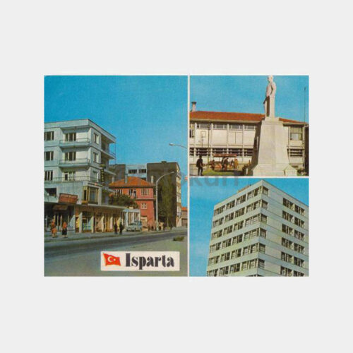 1980 Isparta Muhtelif Görünüş Kartpostal