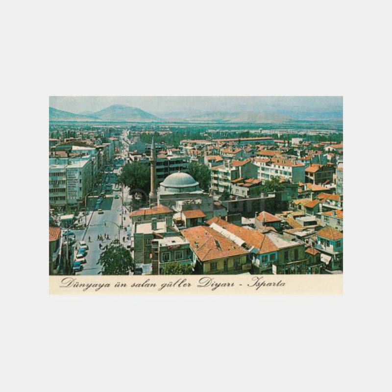 1980 Isparta Genel Görünüş Kartpostal