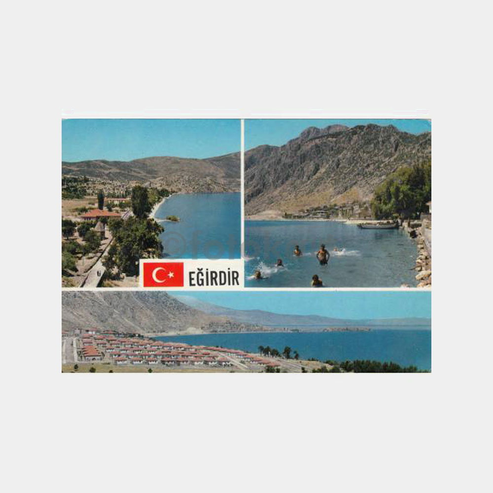 1980 Isparta Eğirdir Gölü Görünüş Kartpostal