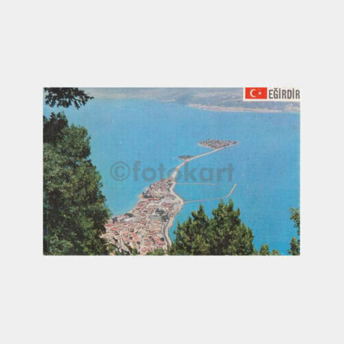 1992 Isparta Eğirdir Havadan Görünüş Kartpostal