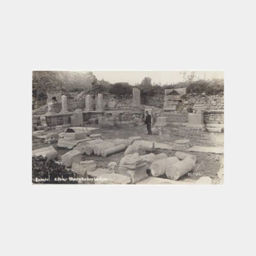 1940 İzmir Foto Cemal - Efes Harabeleri Fotokart
