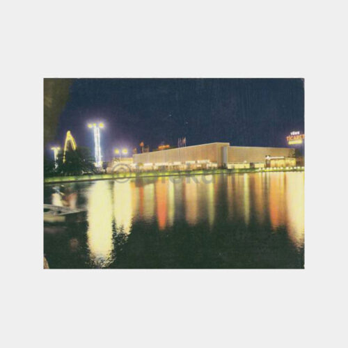 1970 İzmir Fuar Kültürpark Gece Görünüş Kartpostal