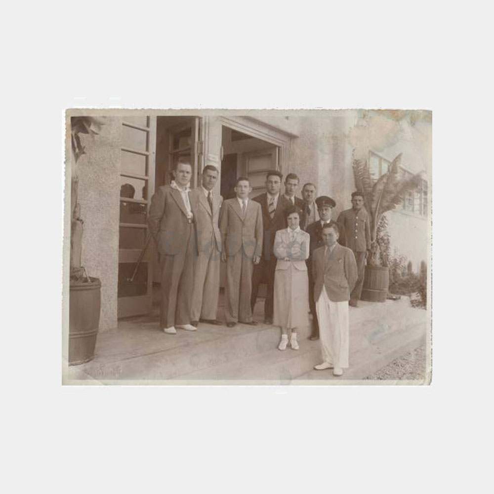 1940 İzmir Fuarı -Çulluzade Foto- Sovyet Pavyonu Personeli Fotoğraf