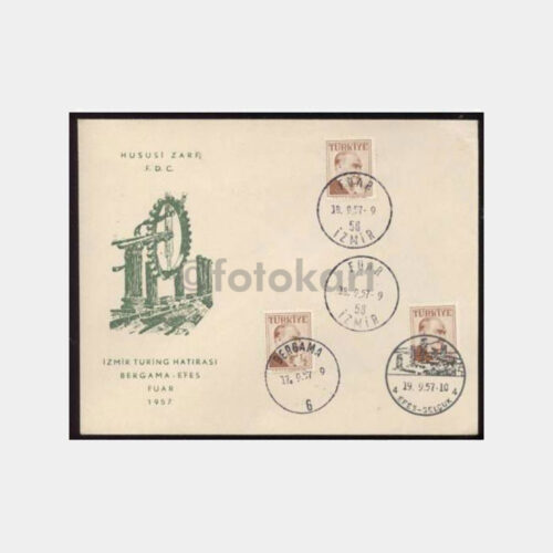 1957 İzmir Fuarı Bergama-Efes Konulu FDC